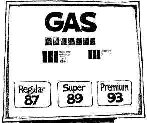 [Gasoline pump showing octane numbers]