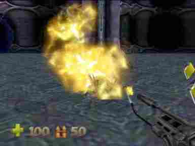 Picture of a flamethrower from a violent compuer game